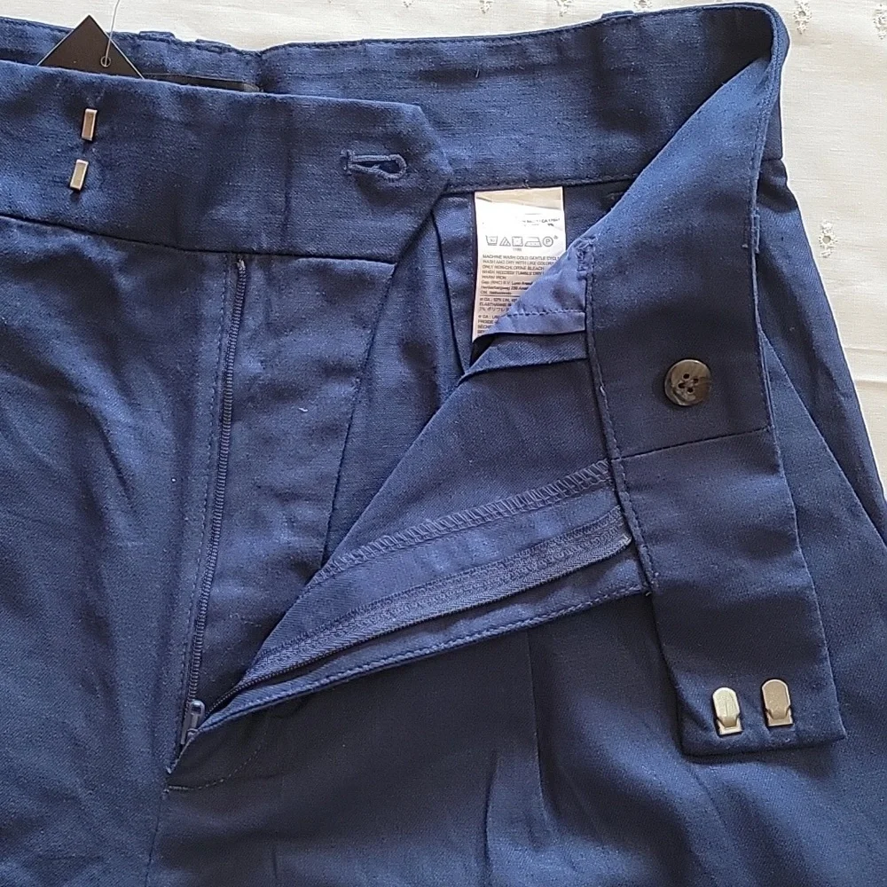 Women's Banana Republic Wide‎ Leg Pants, Navy, Size 10, NWT